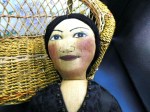 2 ethnic silk cloth dolls face